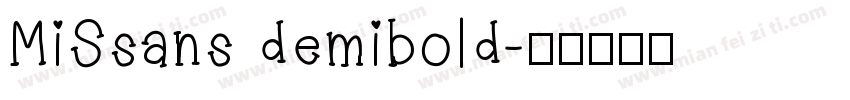 MiSsans demibold字体转换